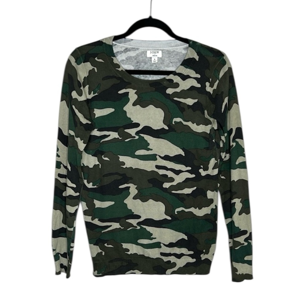 J. Crew Factory Camouflage Teddie Sweater size Small